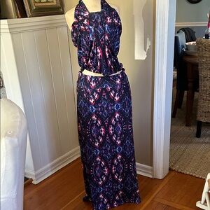 Veronica M Vibrant Patterned Dress 2 piece